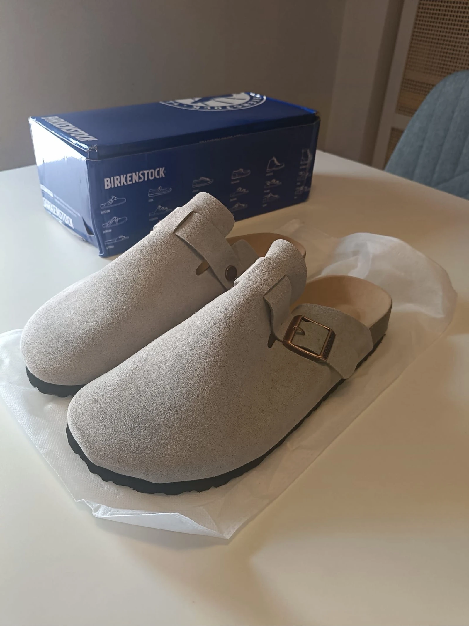 Birkenstock Boston soft brancas tamanho 45 – photo 4